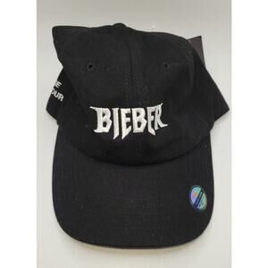 New! 2017 Justin Bieber Women’s Black Adjustable Cloth Concert Tour Hat